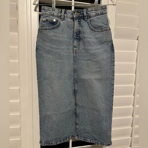 Zara Light Blue Denim Skirt